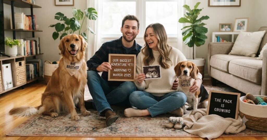 Baby Announcement Captions with Pets