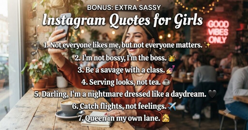 BONUS: Extra Sassy Instagram Quotes for Girls