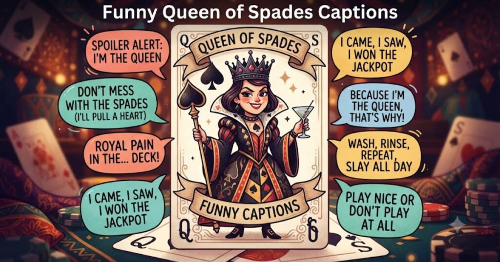 Funny Queen of Spades Captions