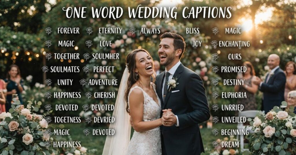 One Word Wedding Captions