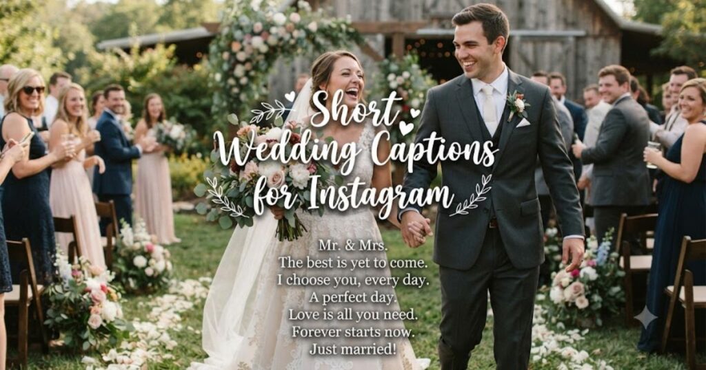 Short Wedding Captions for Instagram