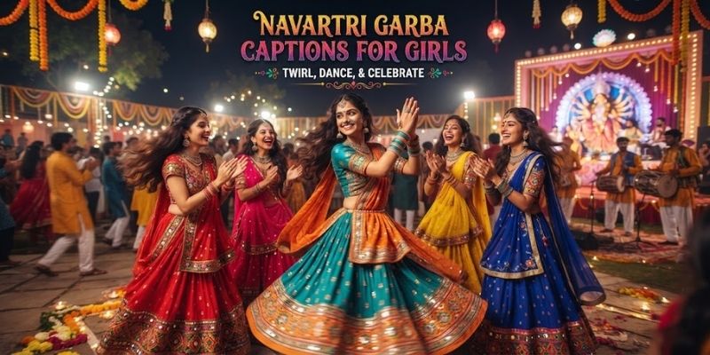 Navratri Garba Captions for Girls