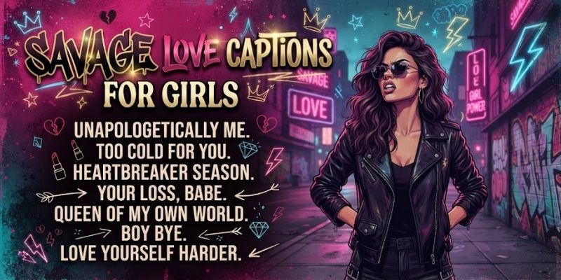 Savage Love Captions for Girls