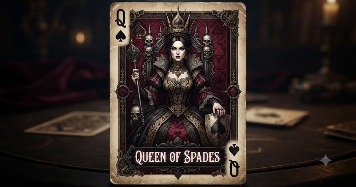 queen of spades caption
