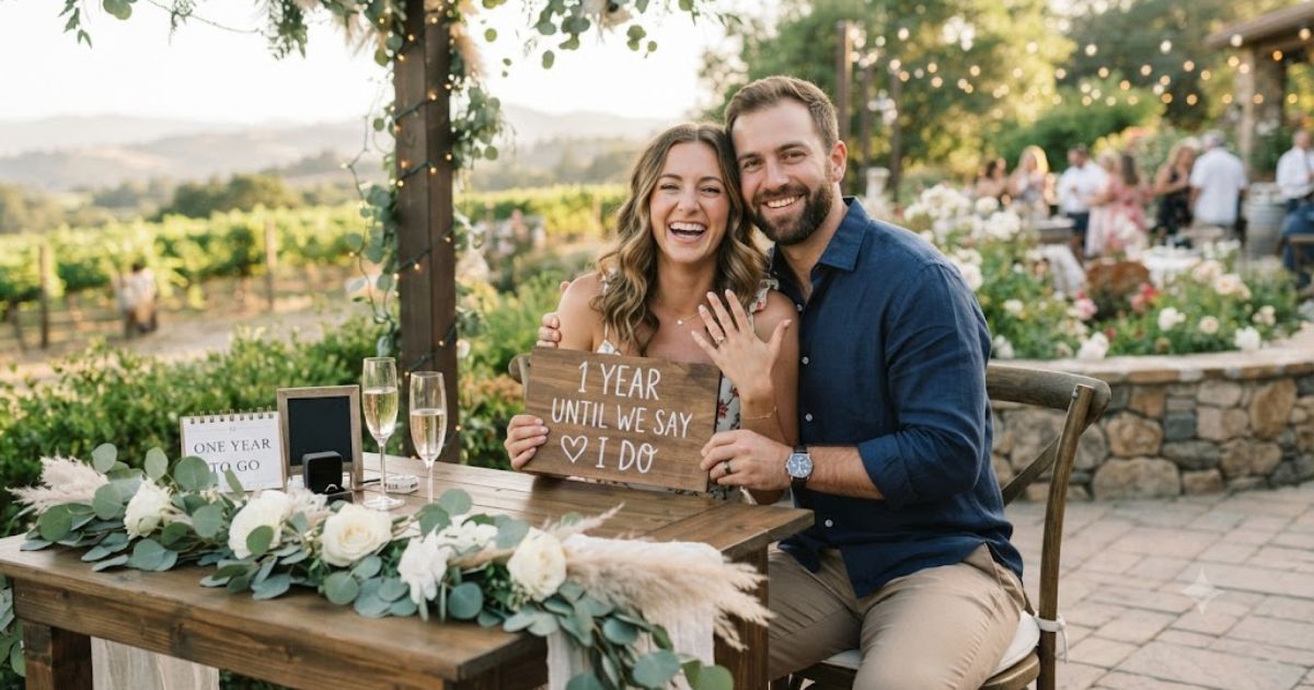 1 year until wedding caption