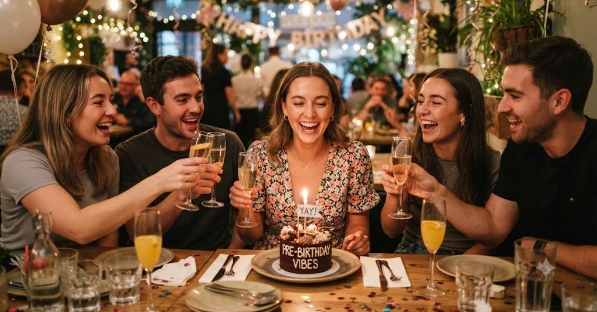 pre birthday celebration caption
