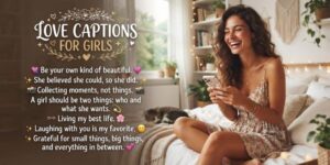 love captions for girls