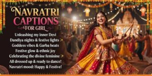 navratri captions for girl