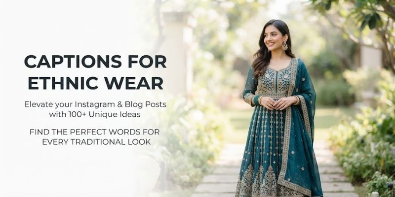 captions for ethnic wear